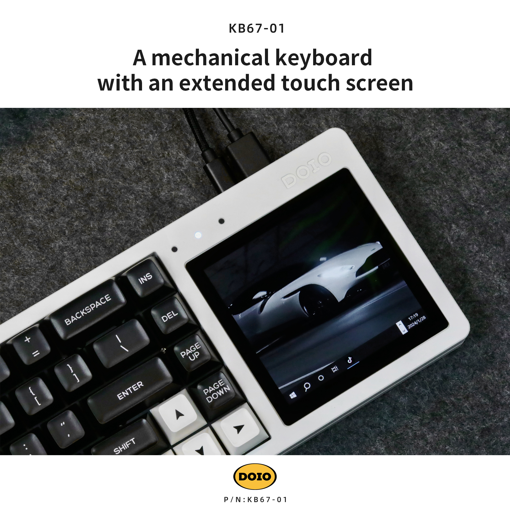 67 key touch extension screen mechanical keyboard kit