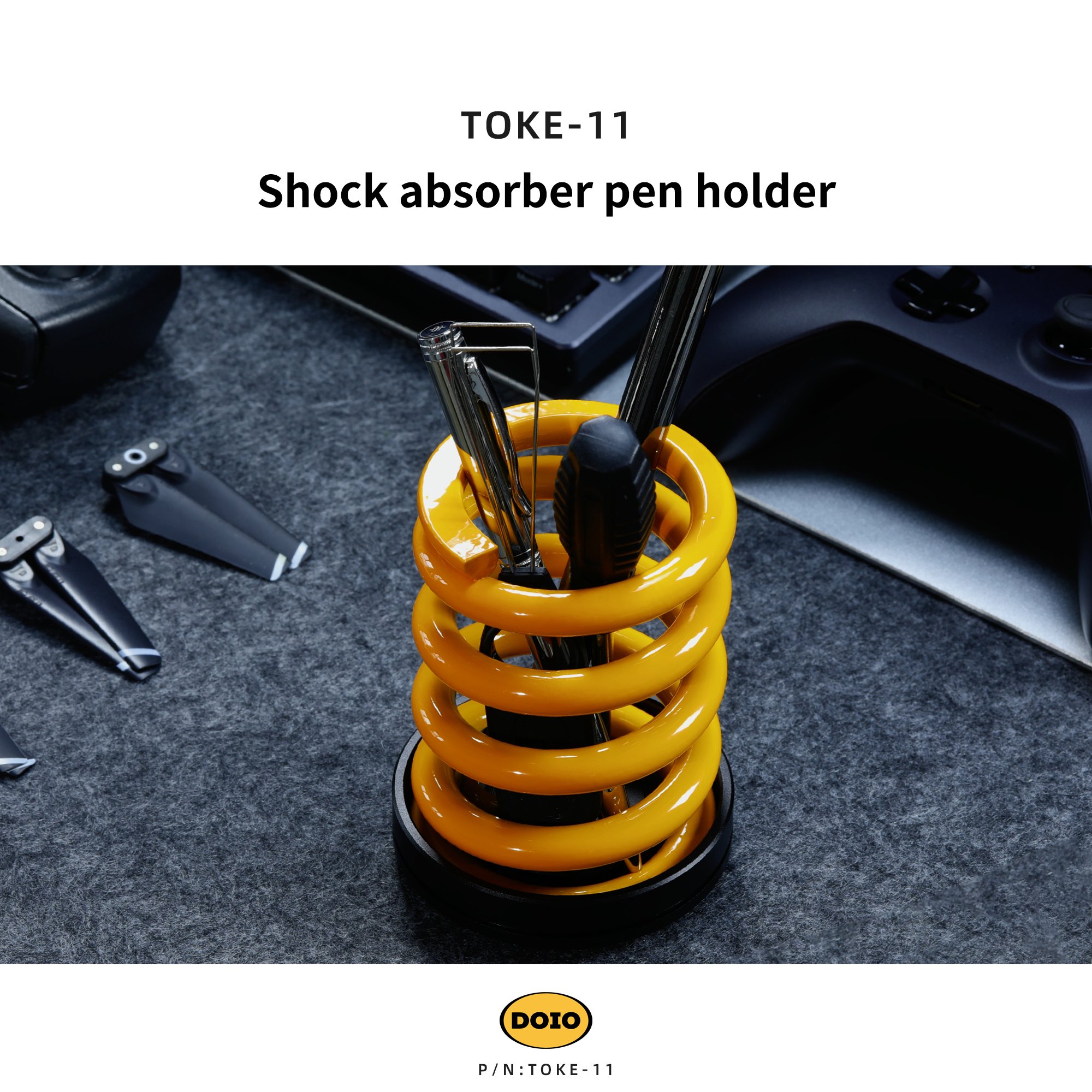 Shock absorber pen holder
