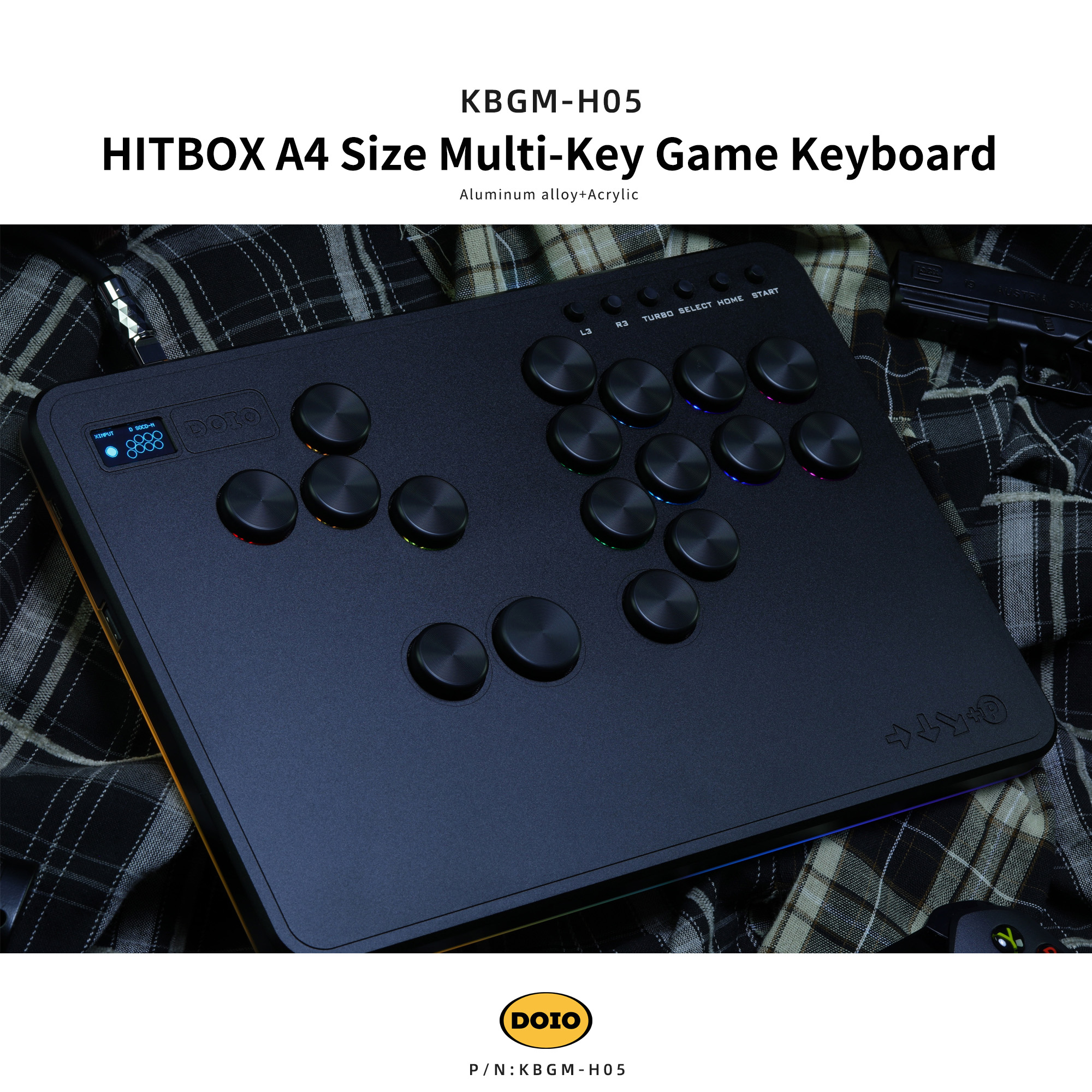 HITBOX A4 Size Multi-Key Game Keyboardv